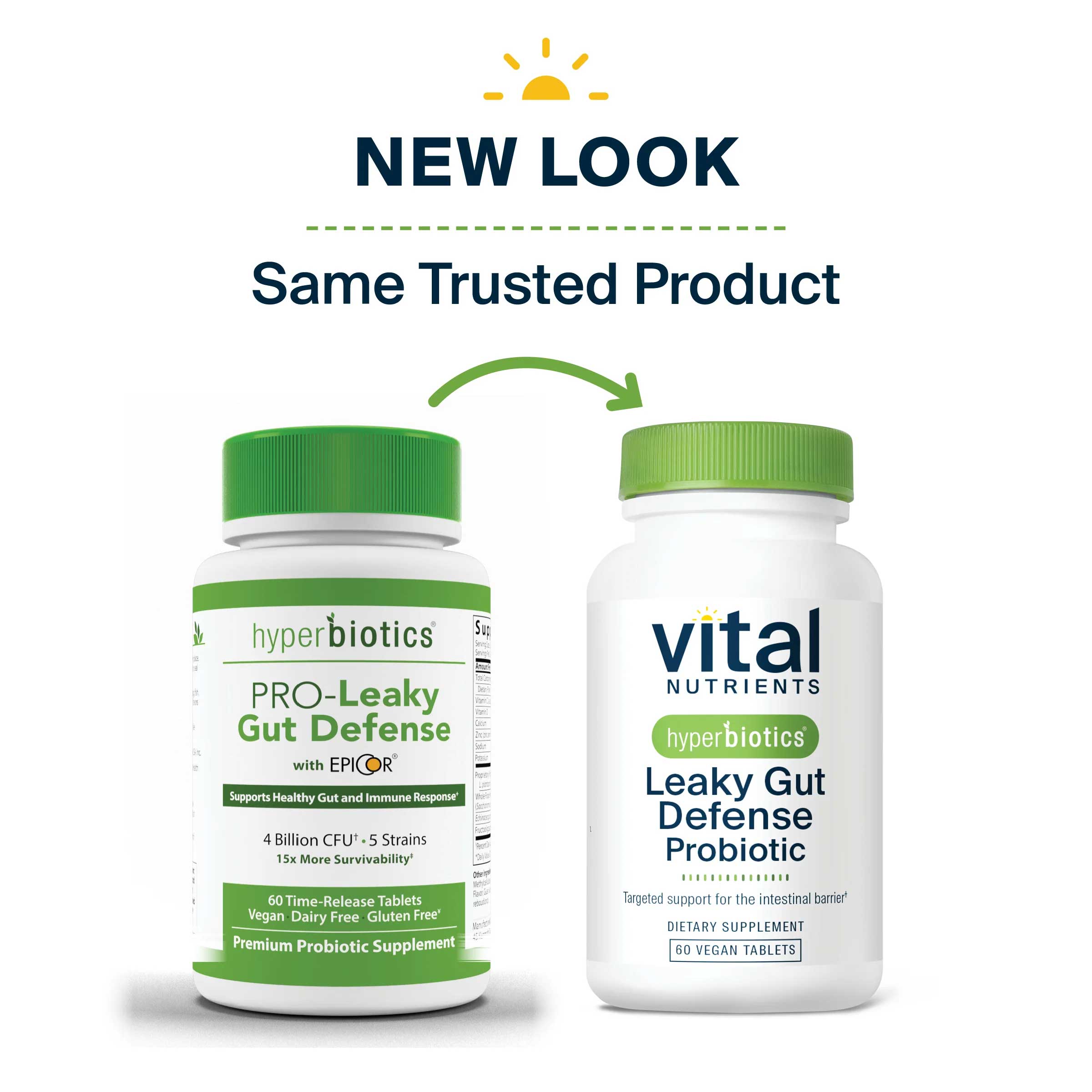 Vital Nutrients Hyperbiotics Leaky Gut Defense Probiotic New Look