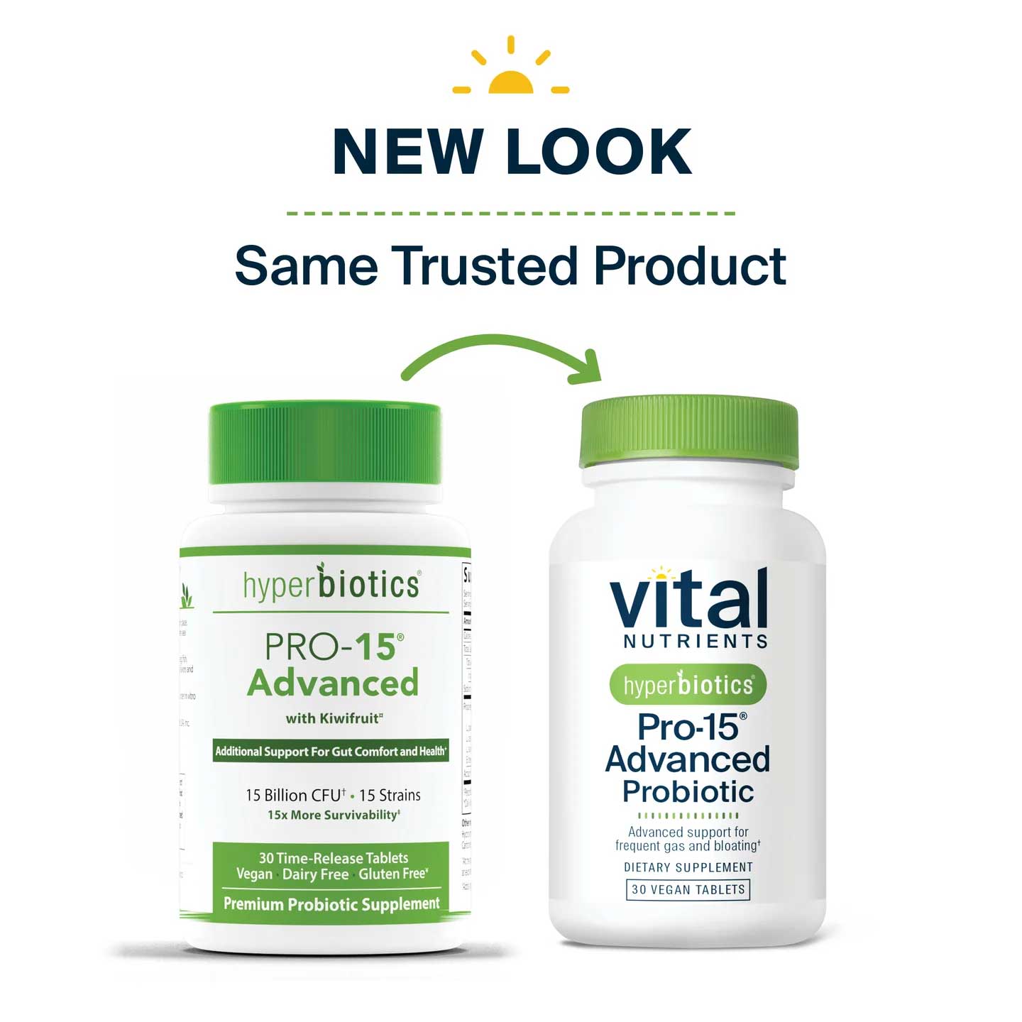 Vital Nutrients Hyperbiotics Pro-15 Advanced Probiotic New Look