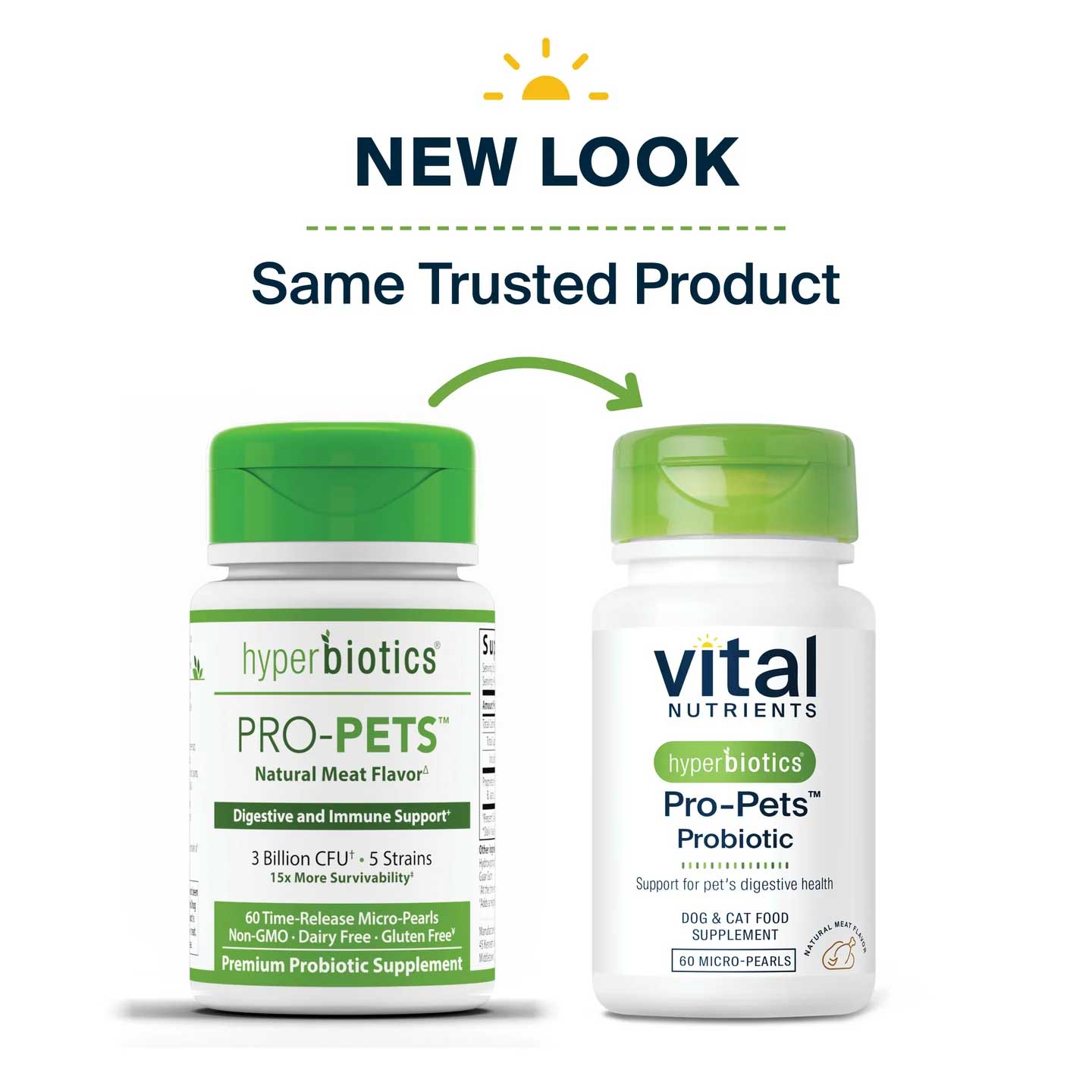 Vital Nutrients Hyperbiotics Pro-Pets Probiotic New Look