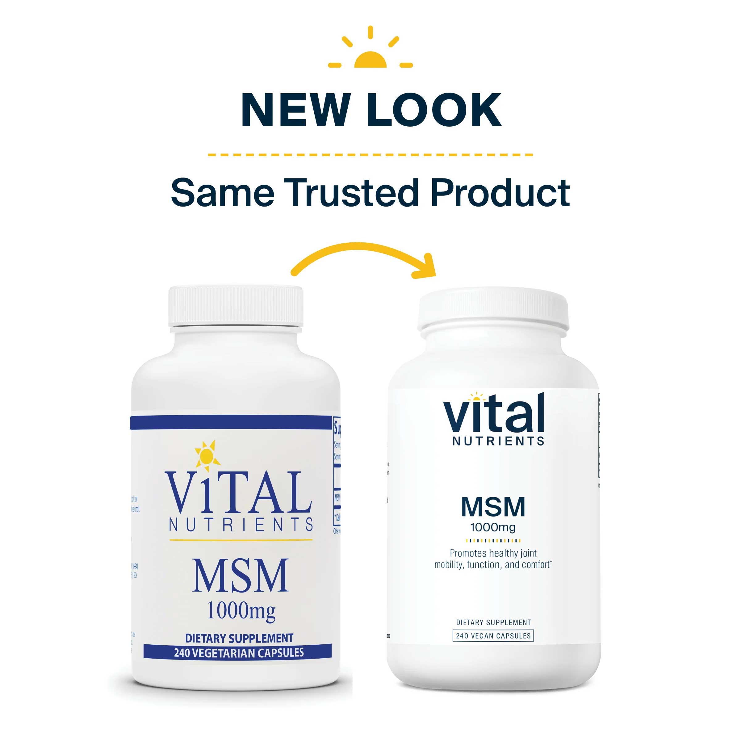 Vital Nutrients MSM 1000mg New Look