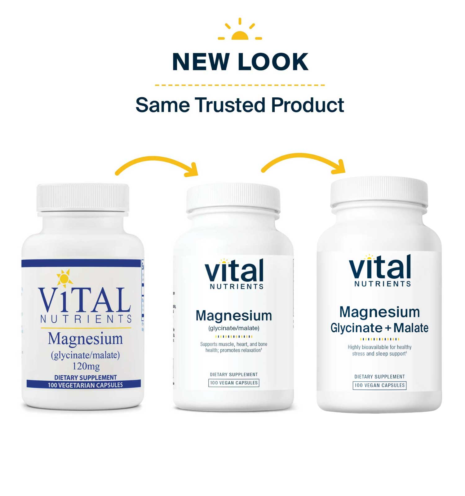 Vital Nutrients Magnesium Glycinate + Malate New Look