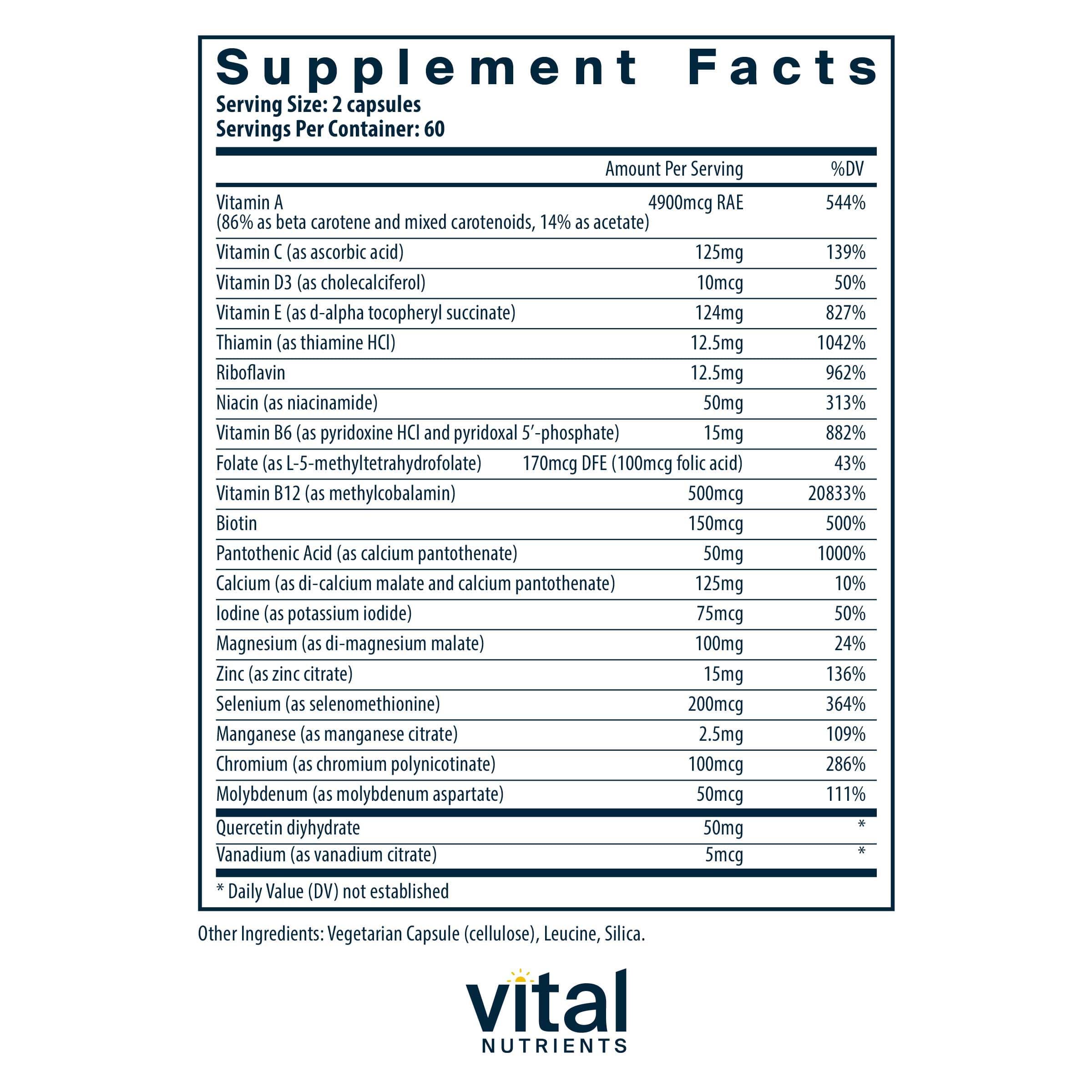 Vital Nutrients Multi-Nutrients 5 Ingredients