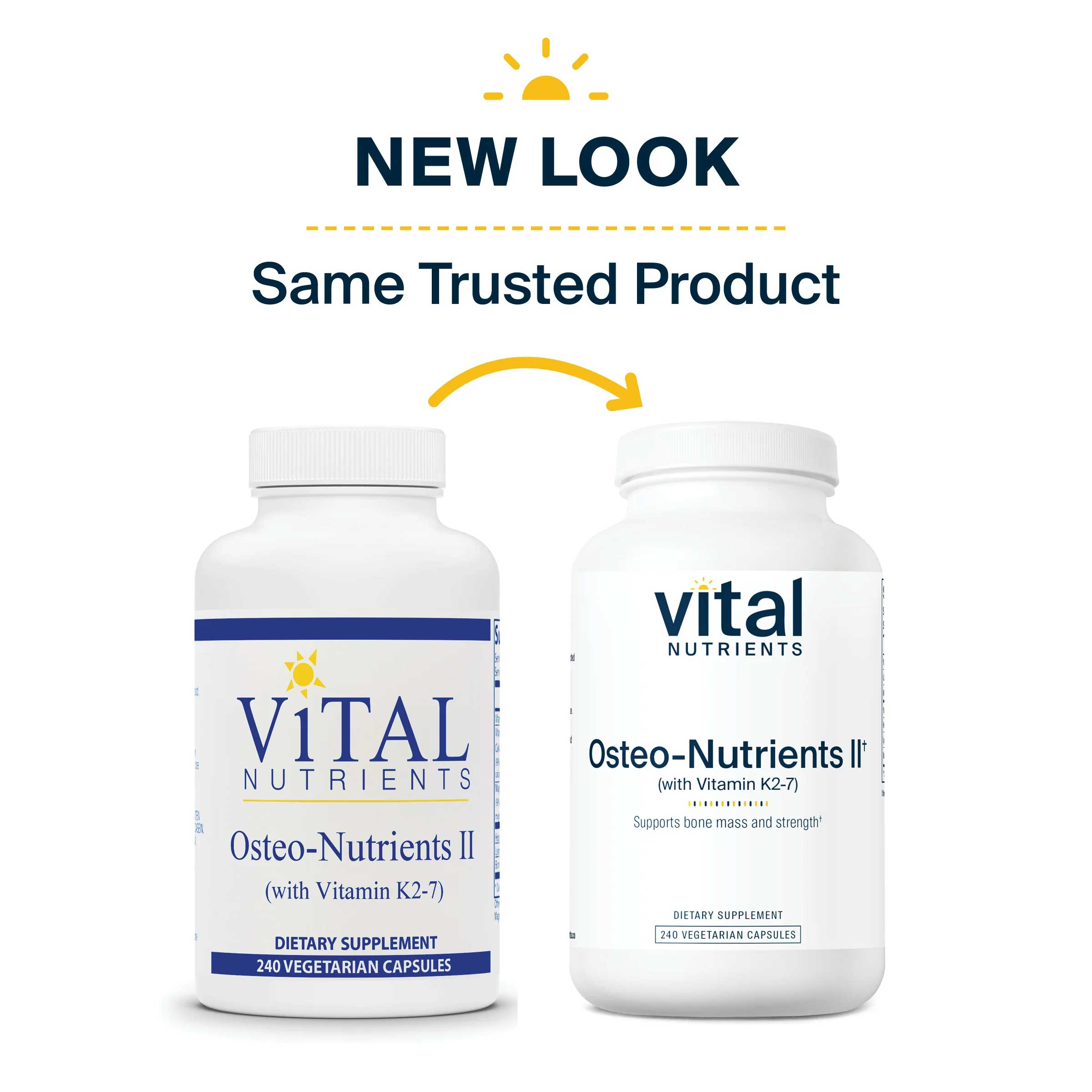 Vital Nutrients Osteo-Nutrients II with Vitamin K2-7 New Look