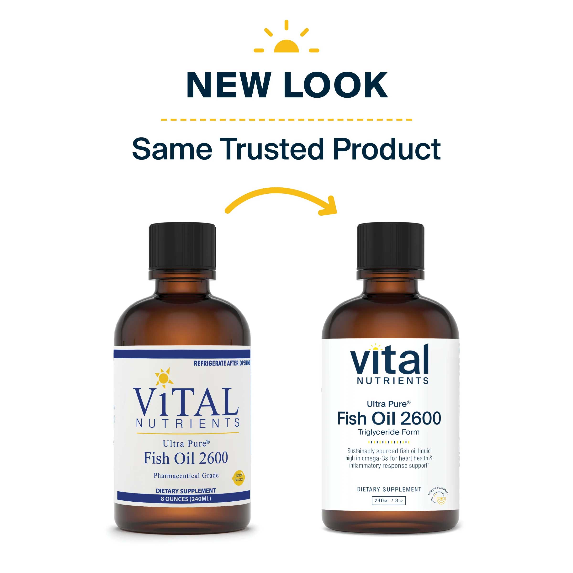 Vital Nutrients Ultra Pure® Fish Oil 2600 New Look