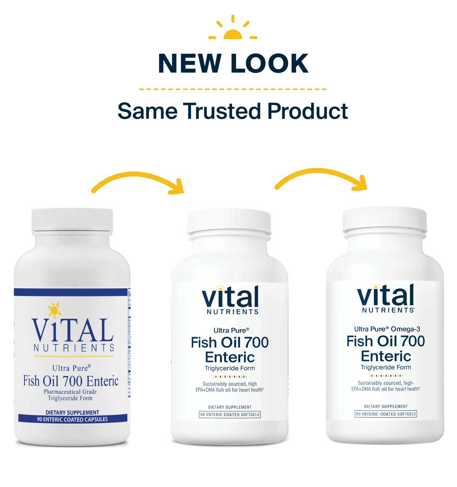 Vital Nutrients Ultra Pure® Fish Oil 700 Enteric New Look