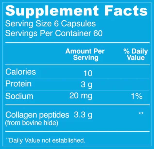 Vital Proteins Collagen Peptides Capsules Ingredients