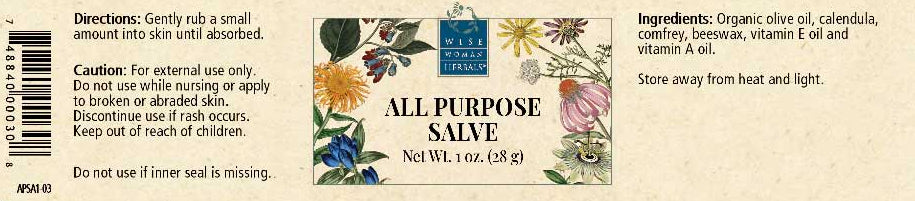 Wise Woman Herbals All Purpose Salve Label