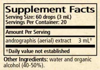 Wise Woman Herbals Andrographis (Andrographis paniculata)-Chuan xin lian Ingredients