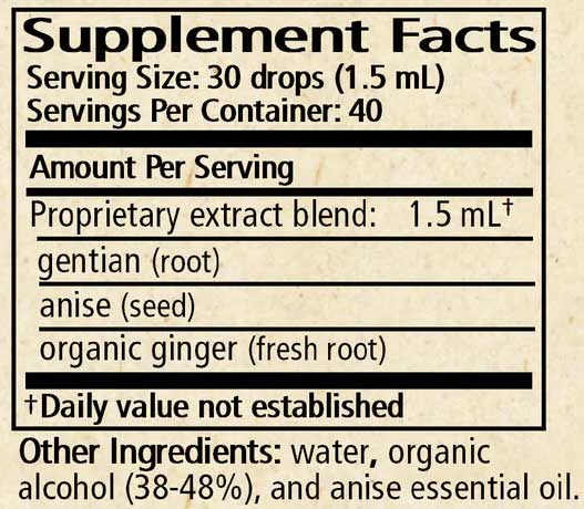 Wise Woman Herbals Bitter Tonic Ingredients