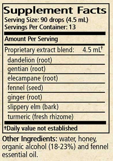 Wise Woman Herbals Bittersweet Elixir Ingredients