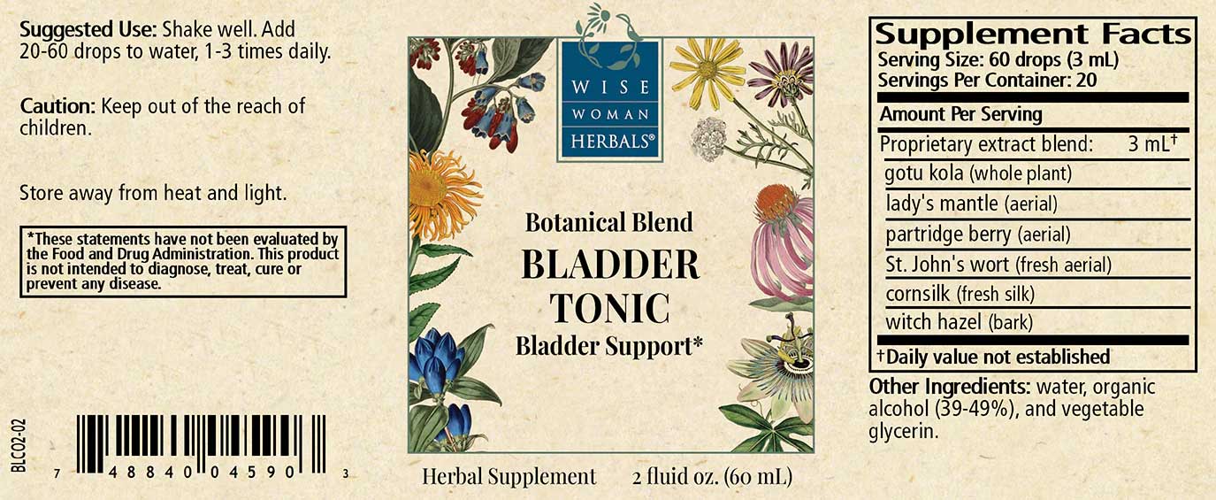 Wise Woman Herbals Bladder Tonic Label