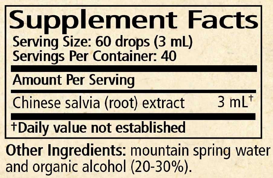 Wise Woman Herbals Chinese Salvia (Formerly Salvia Miltiorrhiza Dan Shen/Red Sage) Ingredients