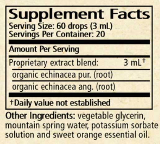Wise Woman Herbals Echinacea (Formerly Echinacea Glycerite) Ingredients