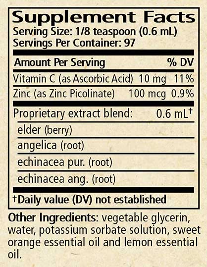 Wise Woman Herbals Elderberry Plus Syrup Ingredients