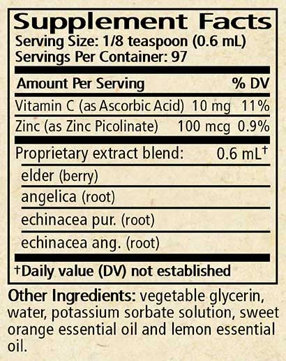 Wise Woman Herbals Elderberry Syrup Ingredients