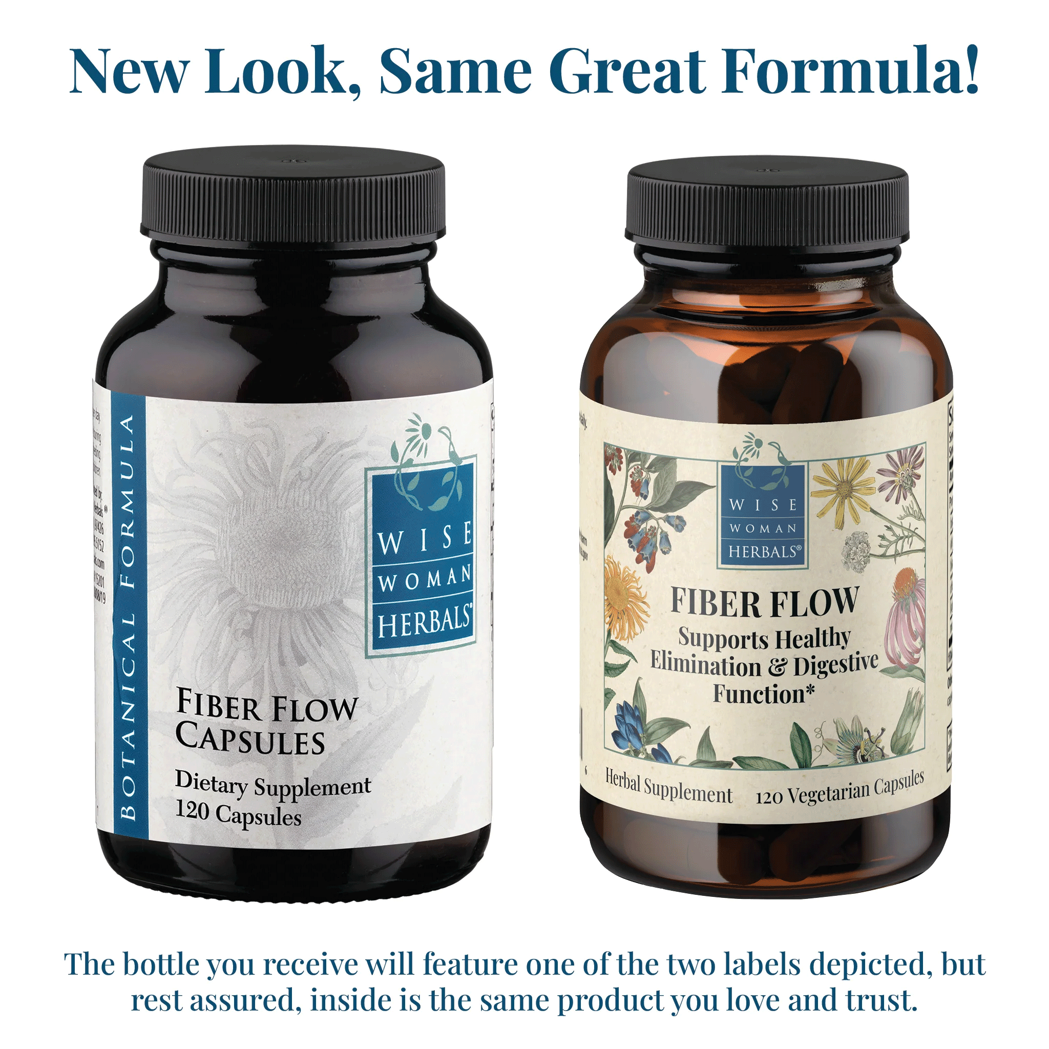 Wise Woman Herbals Fiber Flow Capsules New Look