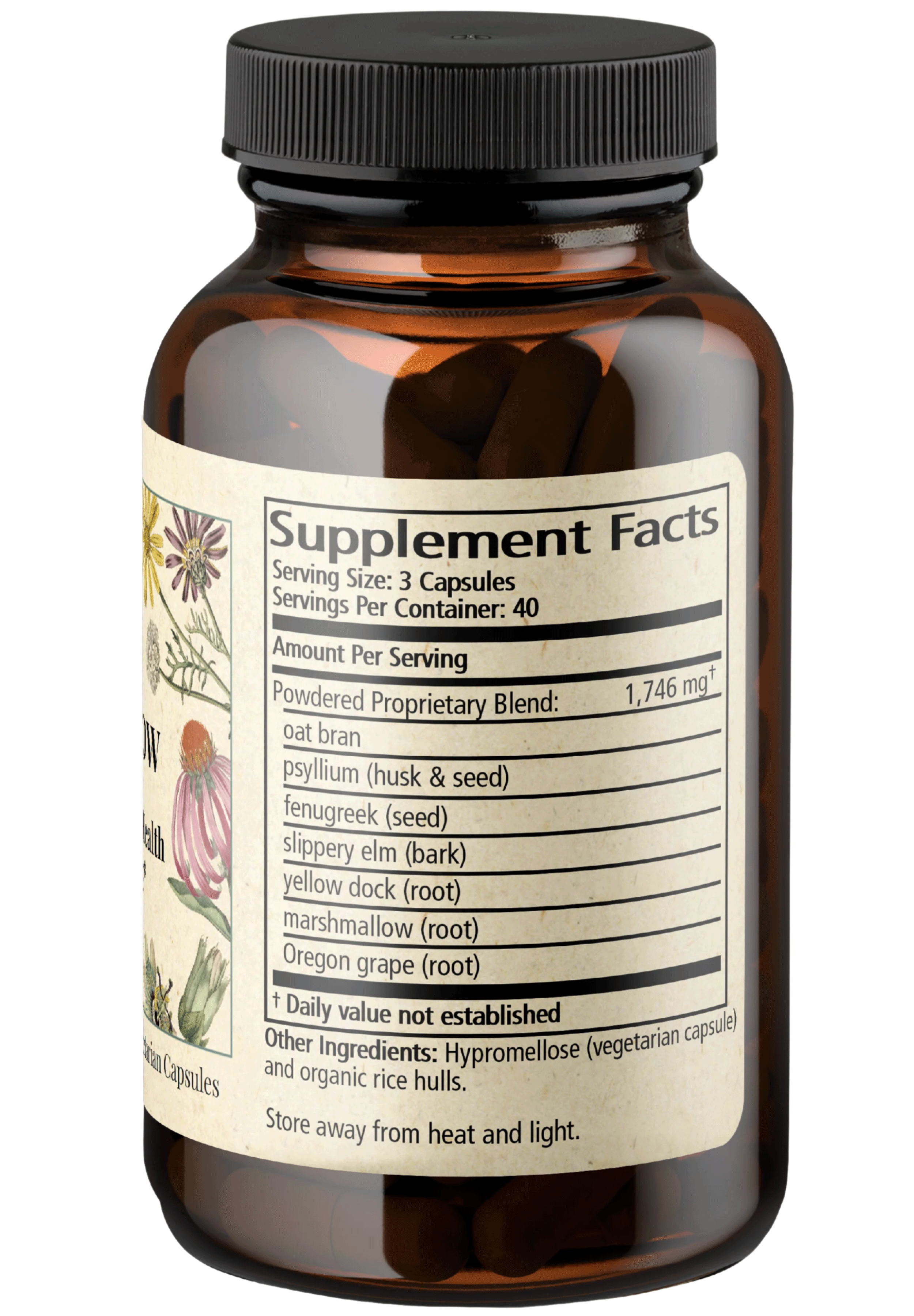 Wise Woman Herbals Fiber Flow Capsules Ingredients