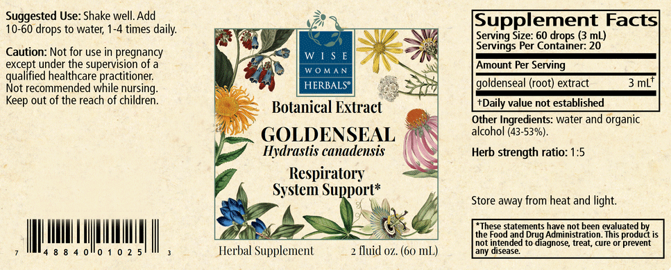 Wise Woman Herbals Goldenseal Hydrastis Canadensis