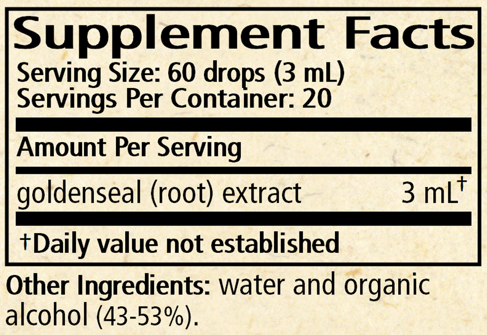 Wise Woman Herbals Goldenseal Hydrastis Canadensis Ingredients