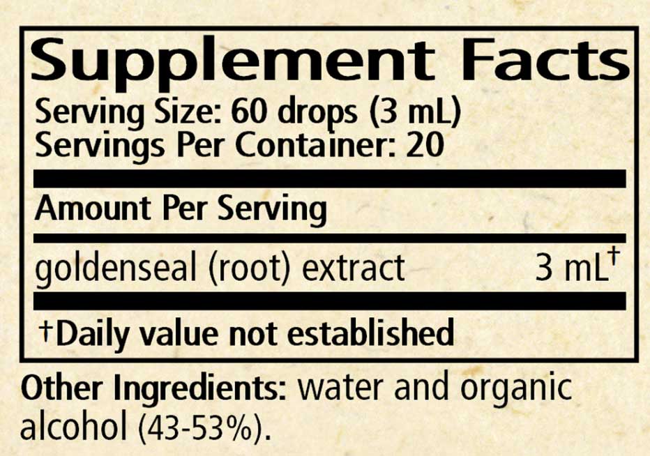 Wise Woman Herbals Goldenseal Hydrastis Canadensis Ingredients