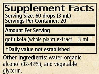 Wise Woman Herbals Gotu Kola Centella Asiatica Ingredients