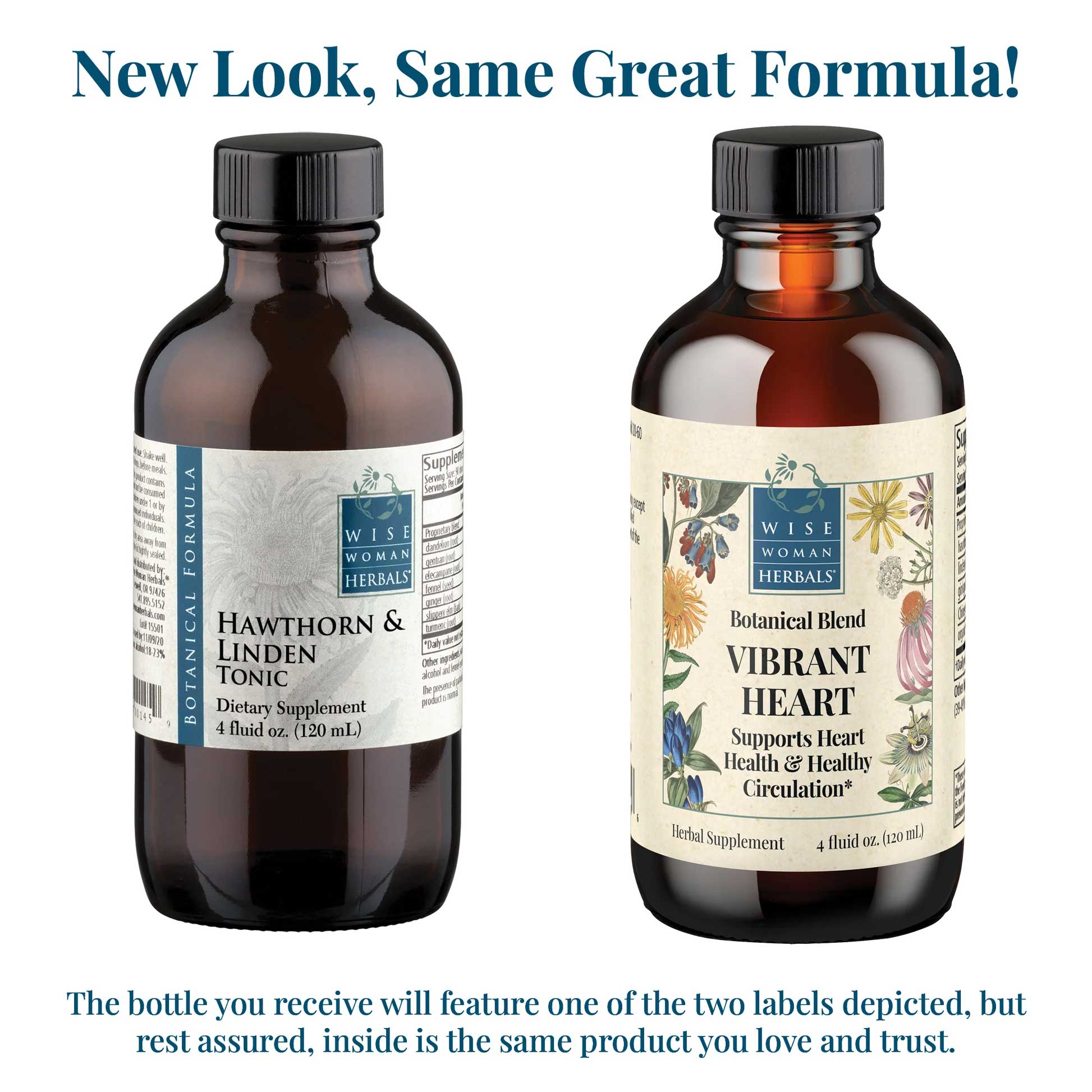 Wise Woman Herbals Vibrant Heart (Formerly Hawthorn & Linden Tonic) New Look
