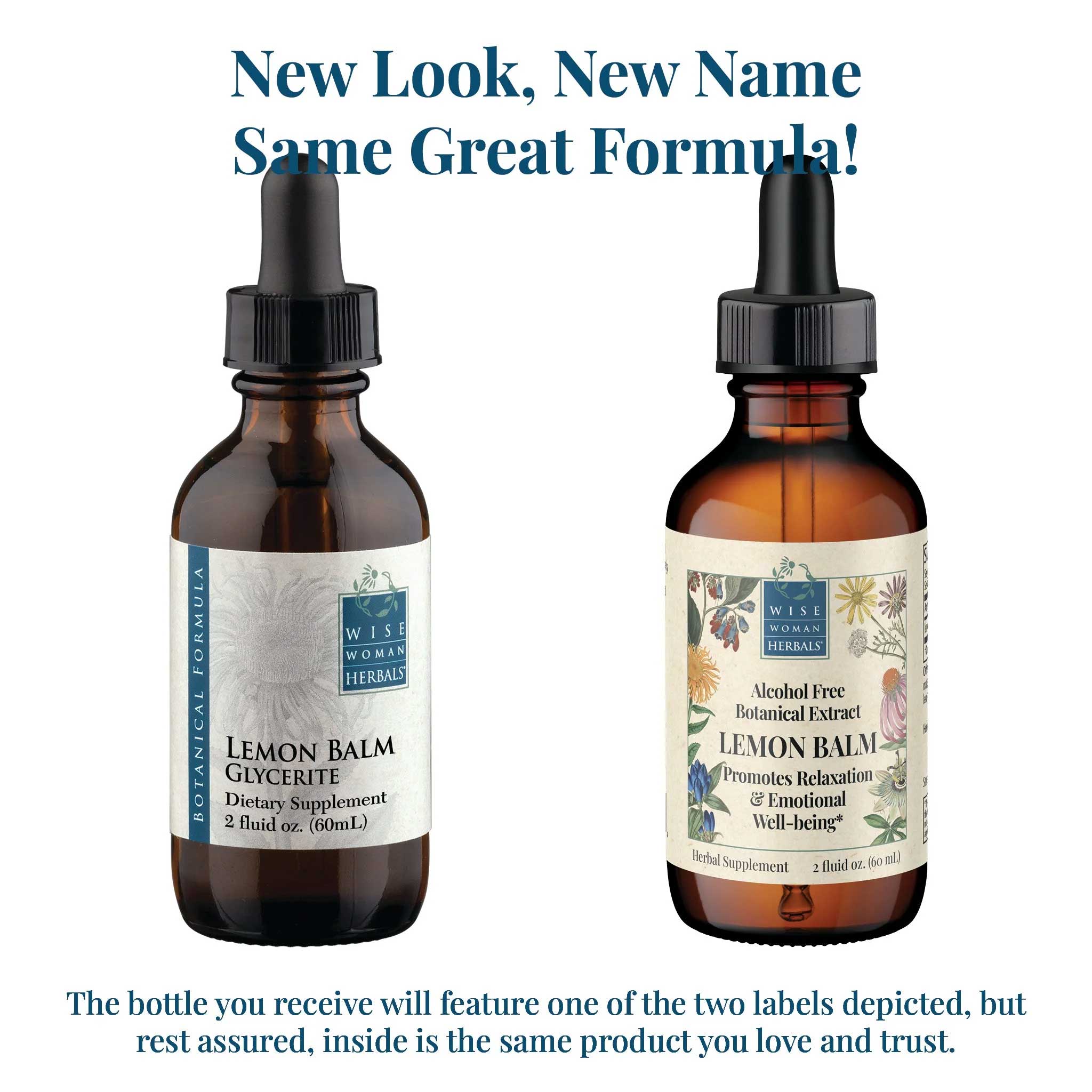 Wise Woman Herbals Lemon Balm (Formerly Melissa/ Lemon Balm Glycerite) New Look