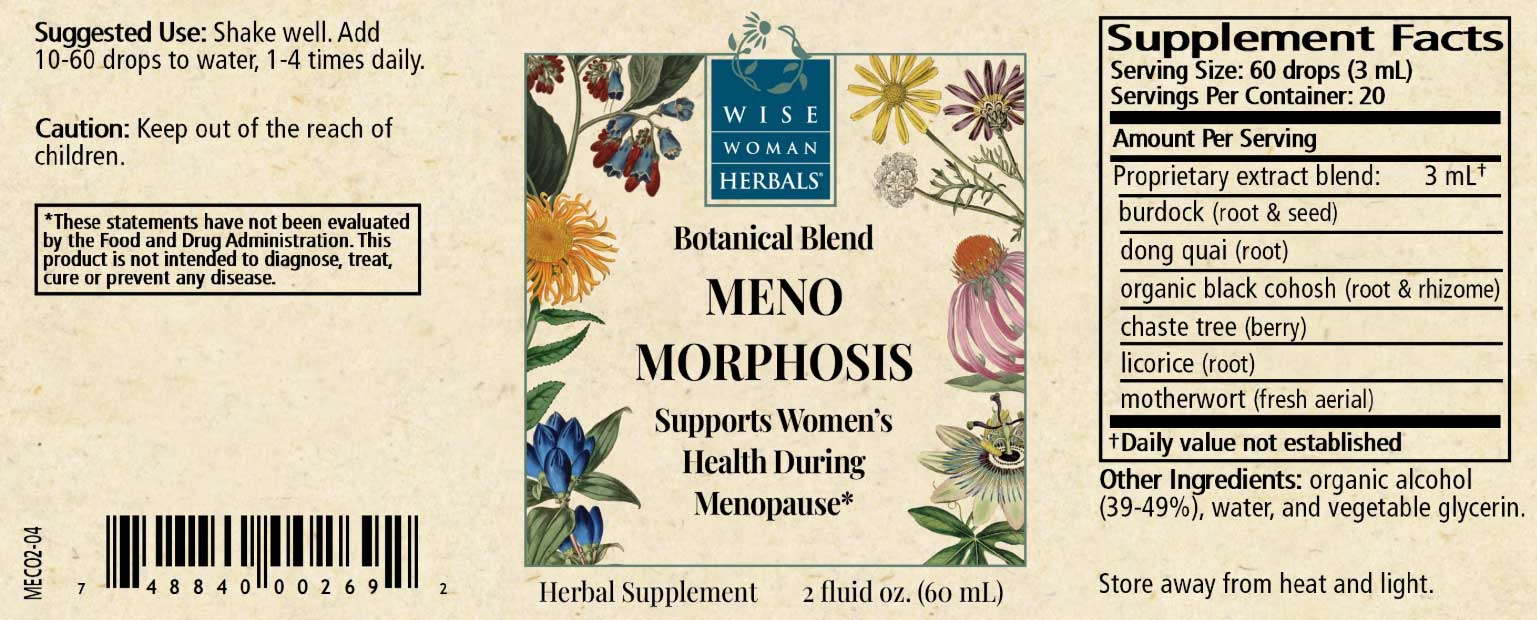 Wise Woman Herbals Meno Morphosis Label