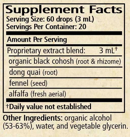 Wise Woman Herbals Phytoest Ingredients