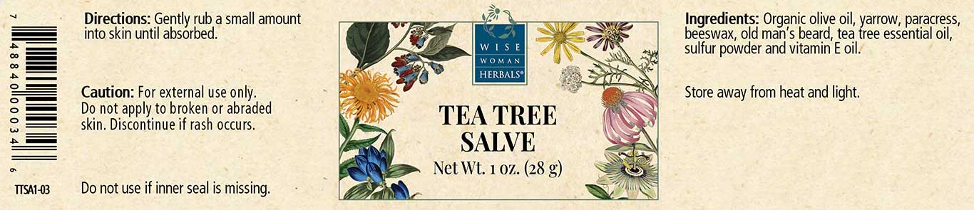 Wise Woman Herbals Tea Tree Salve Label