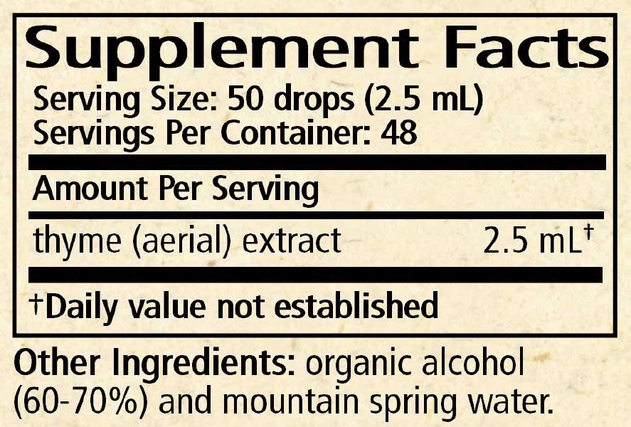 Wise Woman Herbals Thyme Thymus Spp. Ingredients