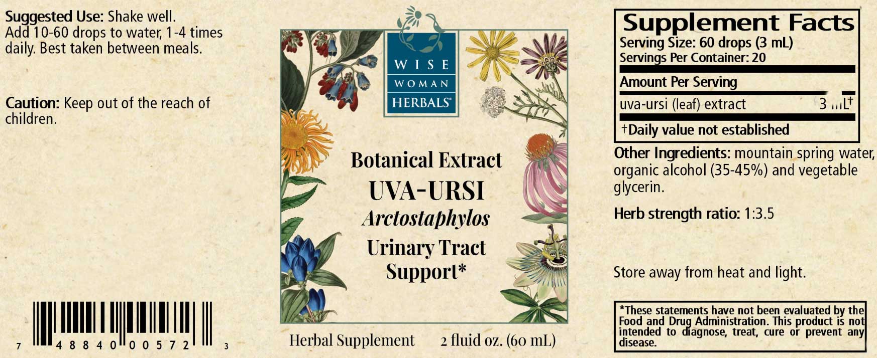 Wise Woman Herbals Uva Ursi Arctostaphylos