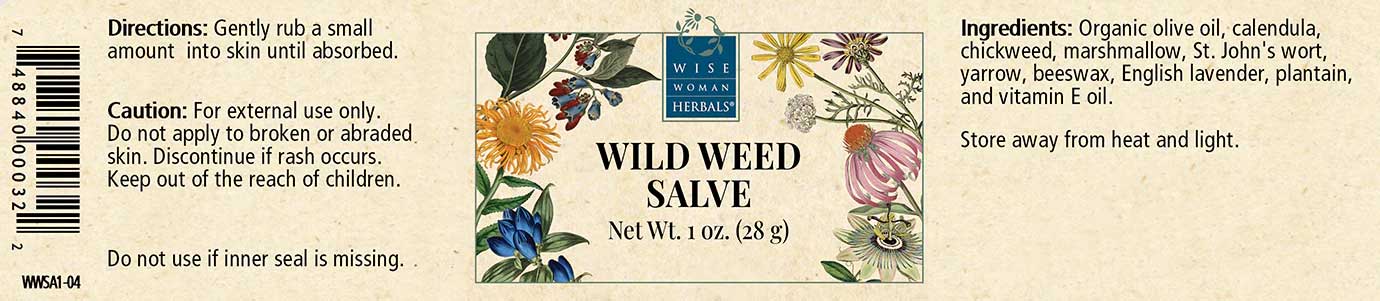 Wise Woman Herbals Wild Weed Salve Label
