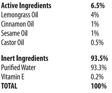 Dr. Mercola Flea and Tick Defense Spray Ingredients