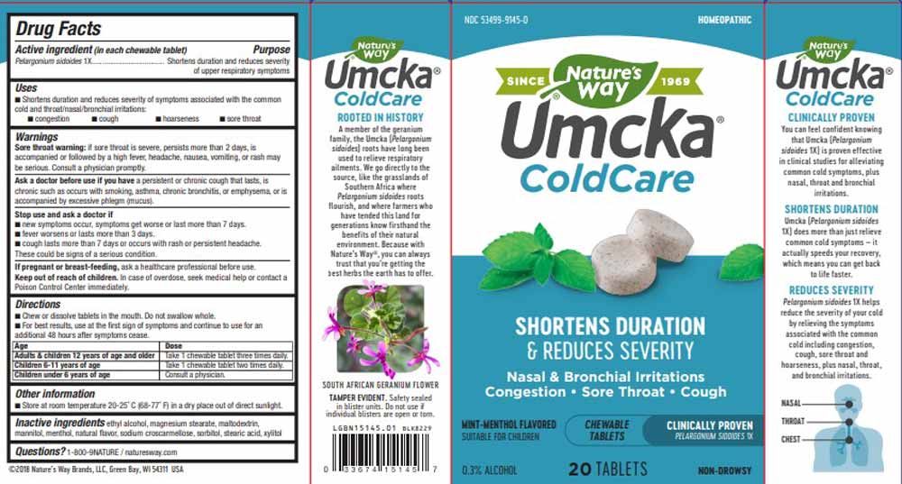 Nature's Way Umcka ColdCare Chewable (Mint-Menthol)