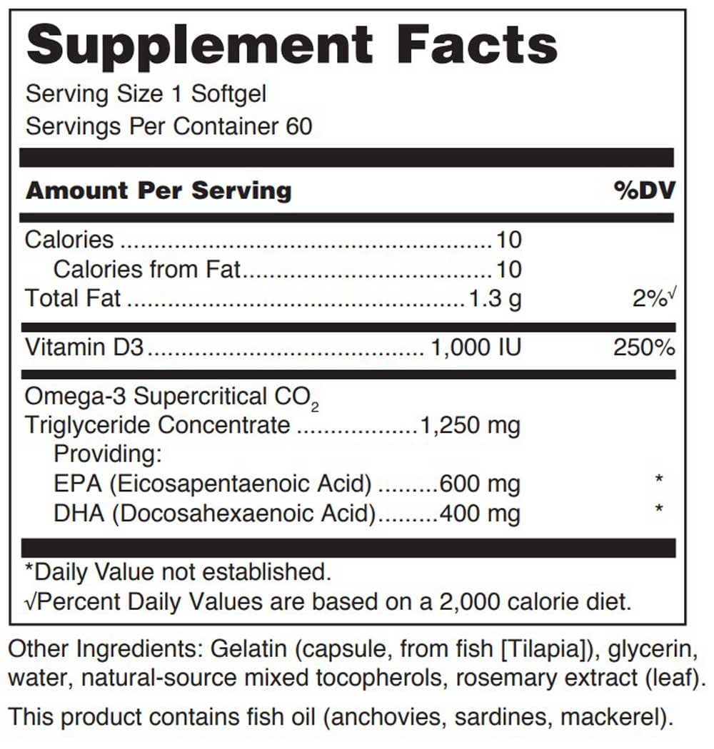 Douglas Laboratories QUELL Fish Oil - EPA/DHA Plus D Ingredients