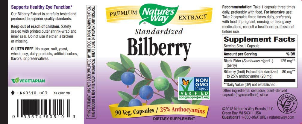 Nature's Way Bilberry Standardized