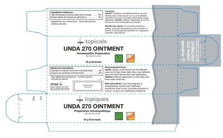UNDA 270 Ointment Label