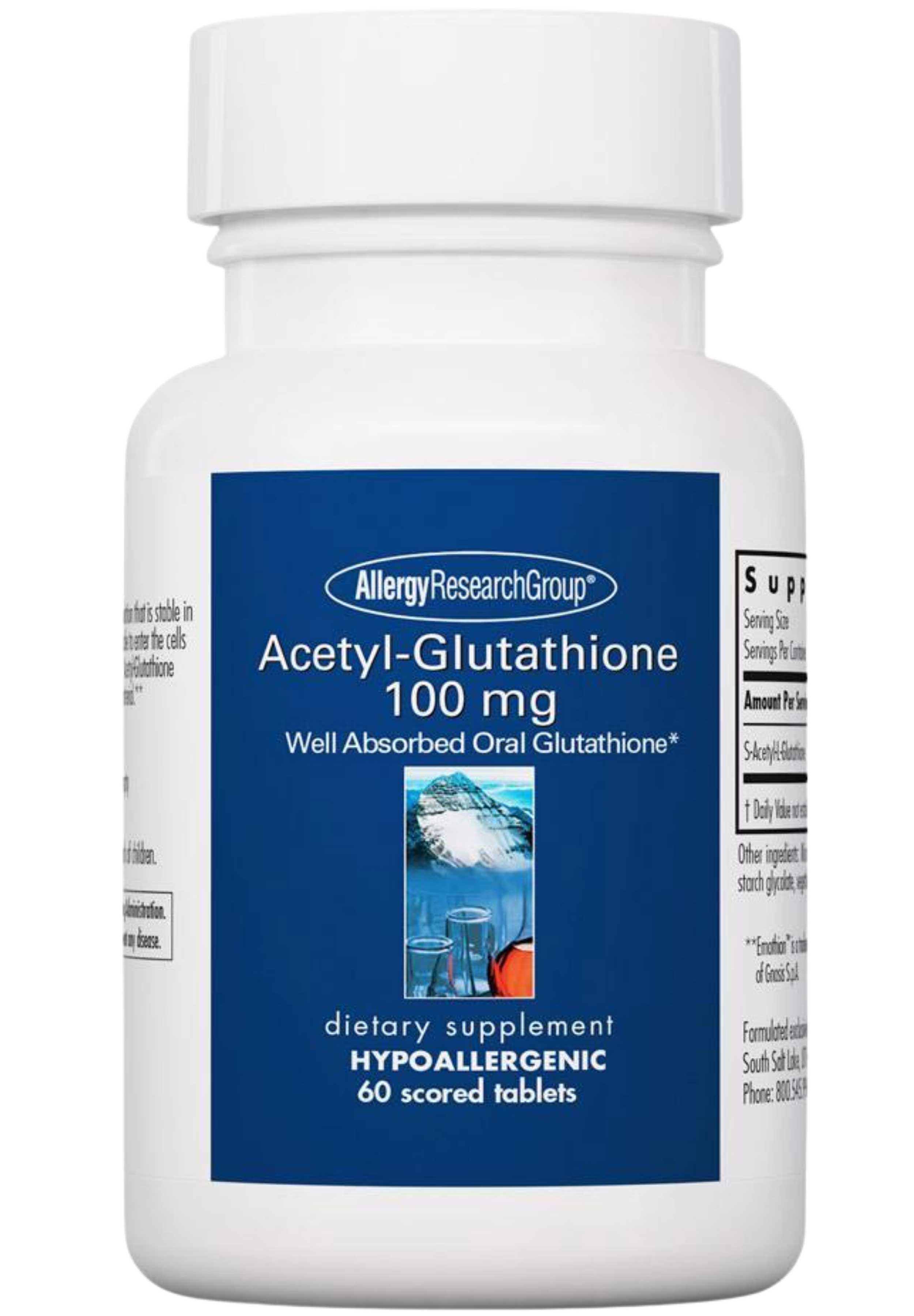 Allergy Research Group Acetyl-Glutathione 100 mg