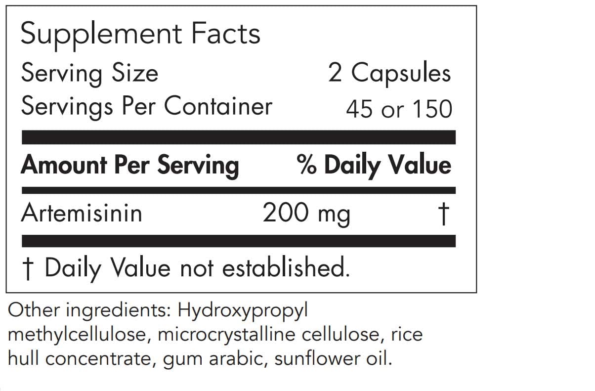 Allergy Research Group Artemisinin Ingredients