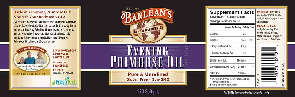 Barlean's Organic Oils Evening Primrose Oil