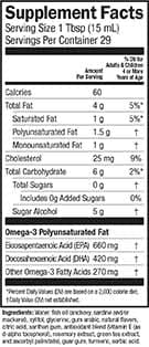 Barlean's Organic Oils Seriously Delicious™ Omega-3 Fish Oil Lemon Creme Ingrdients