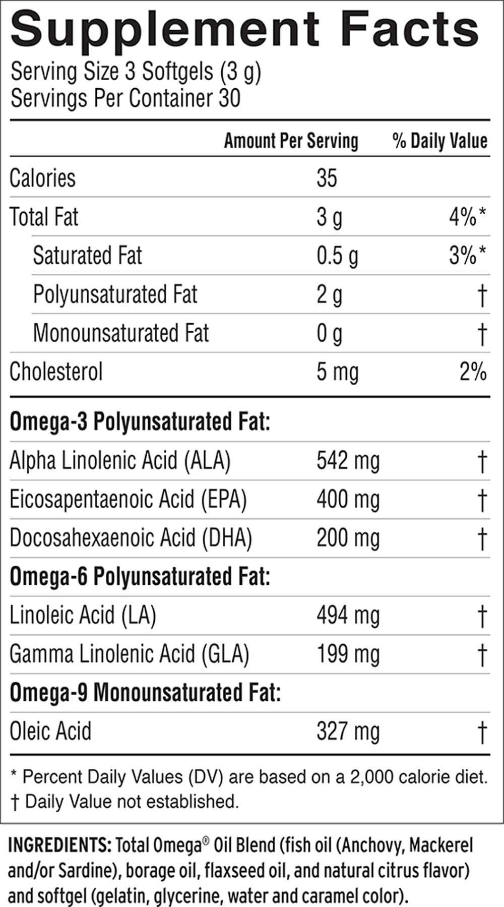 Barlean's Organic Oils Total Omega® 3-6-9 Lemonade Flavor Softgels