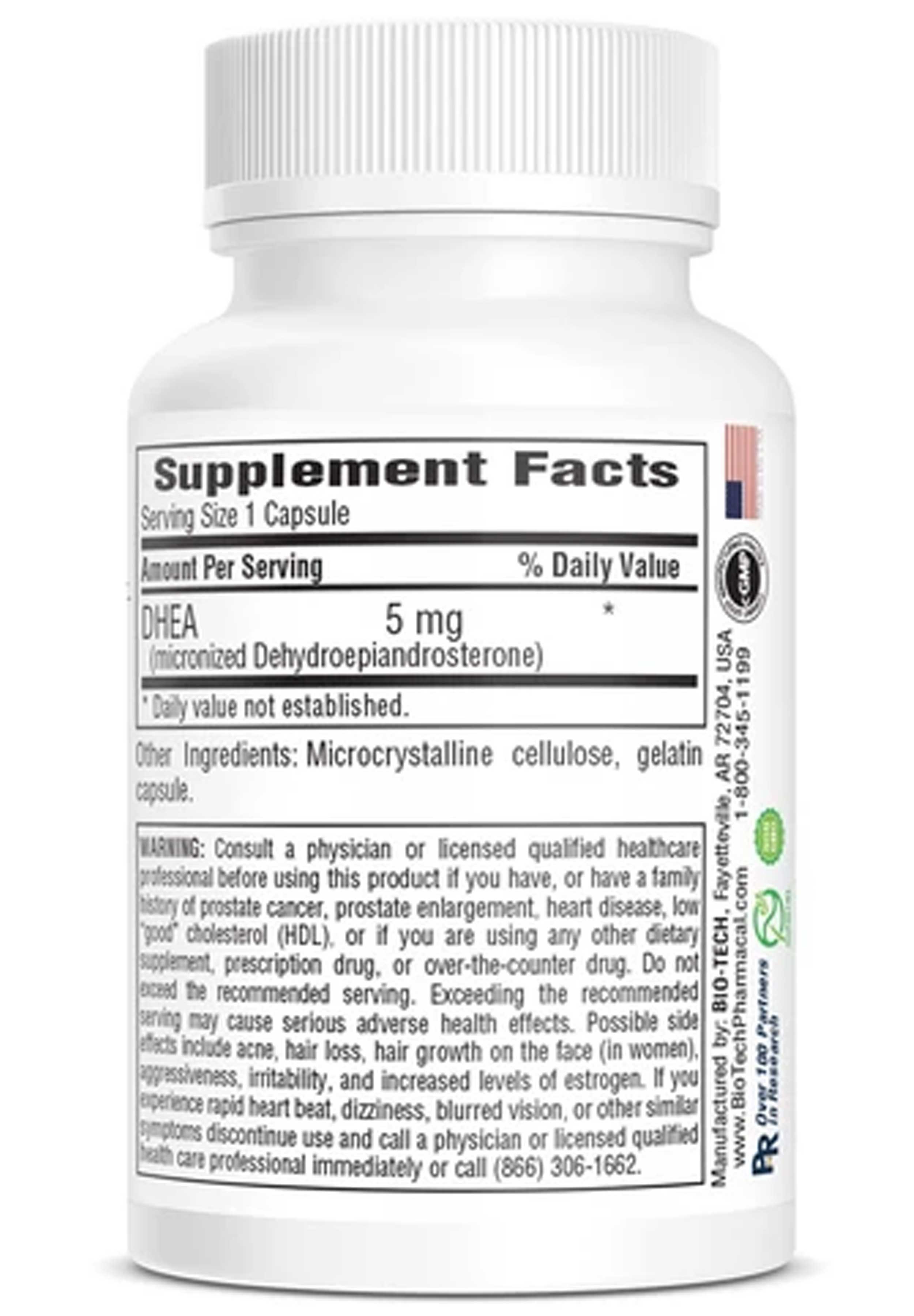 Bio-Tech Pharmacal DHEA 5 mg Ingredients