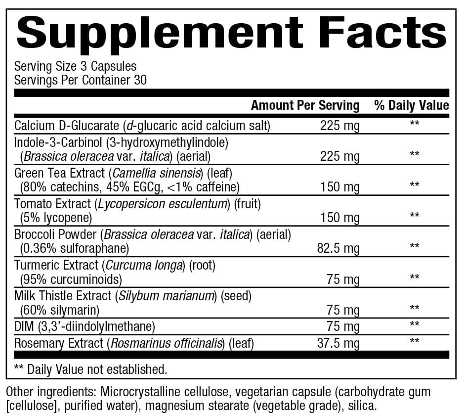 Bioclinic Naturals EstroVantage EM Ingredients 