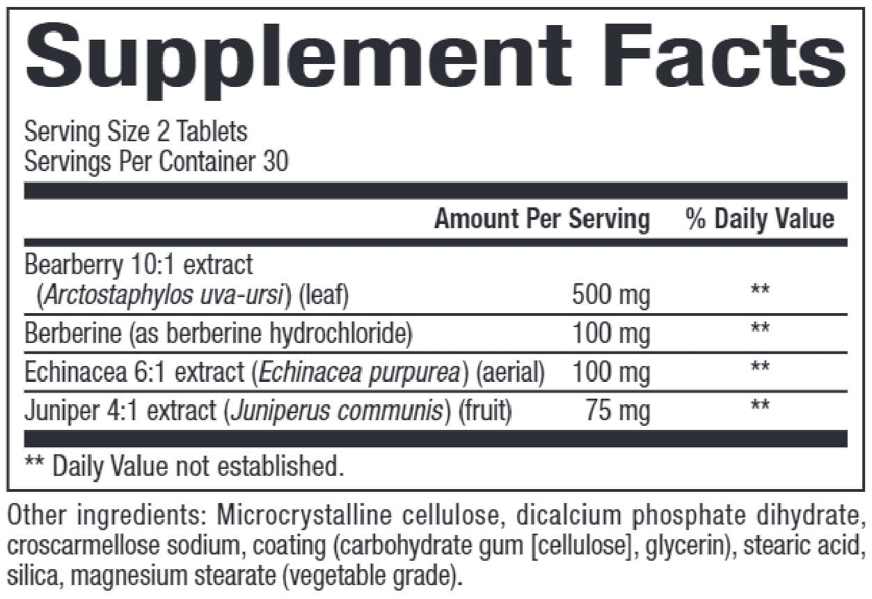 Bioclinic Naturals Urinary-Pro Ingredients
