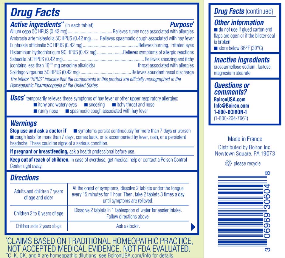 Boiron Homeopathics AllergyCalm (Formerly RhinAllergy) Tablets Ingredients