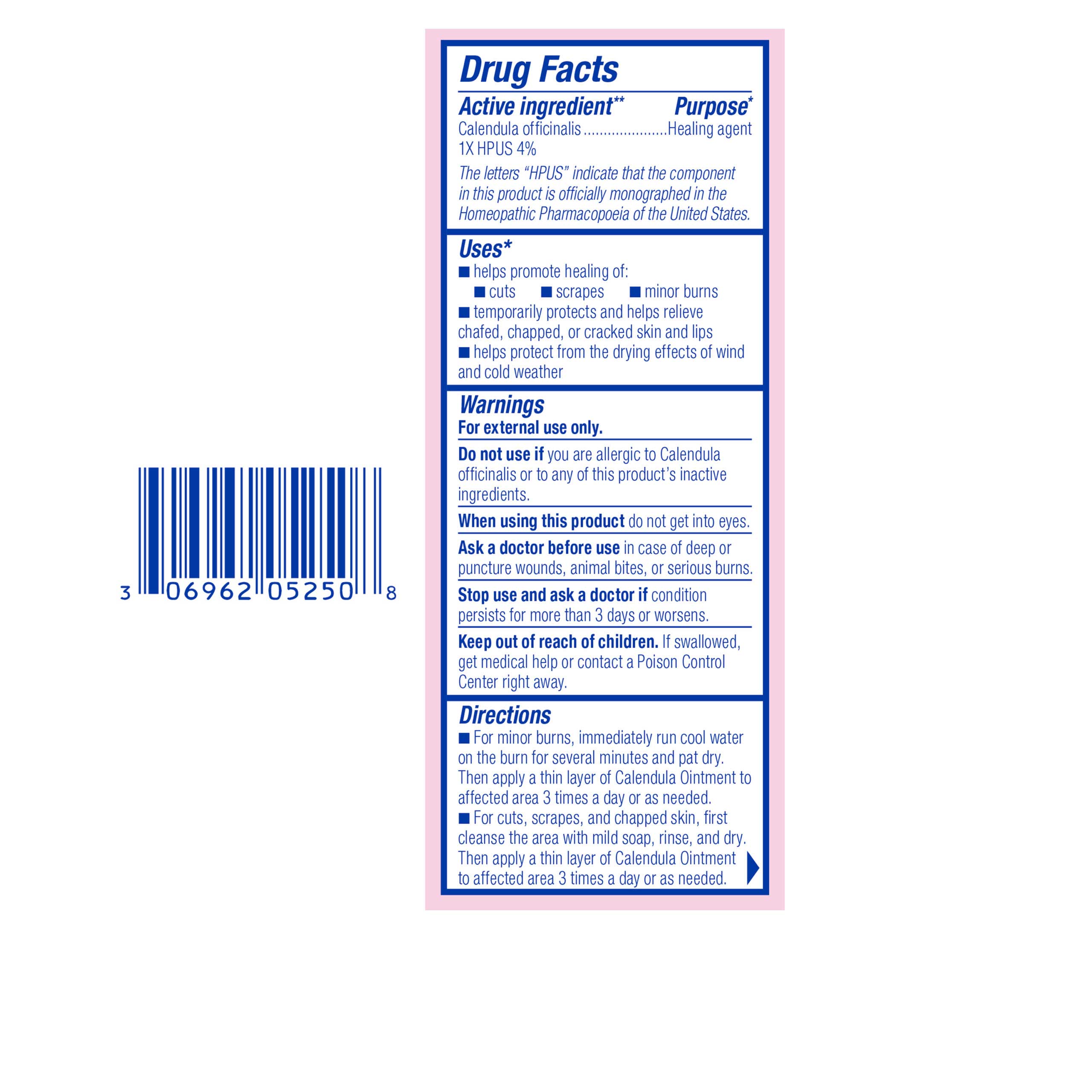 Boiron Homeopathics Calendula Ointment Ingredients