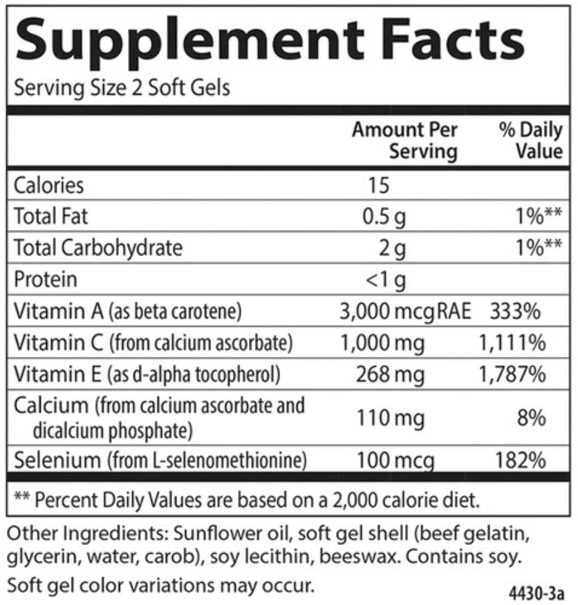 Carlson Labs ACES Ingredients