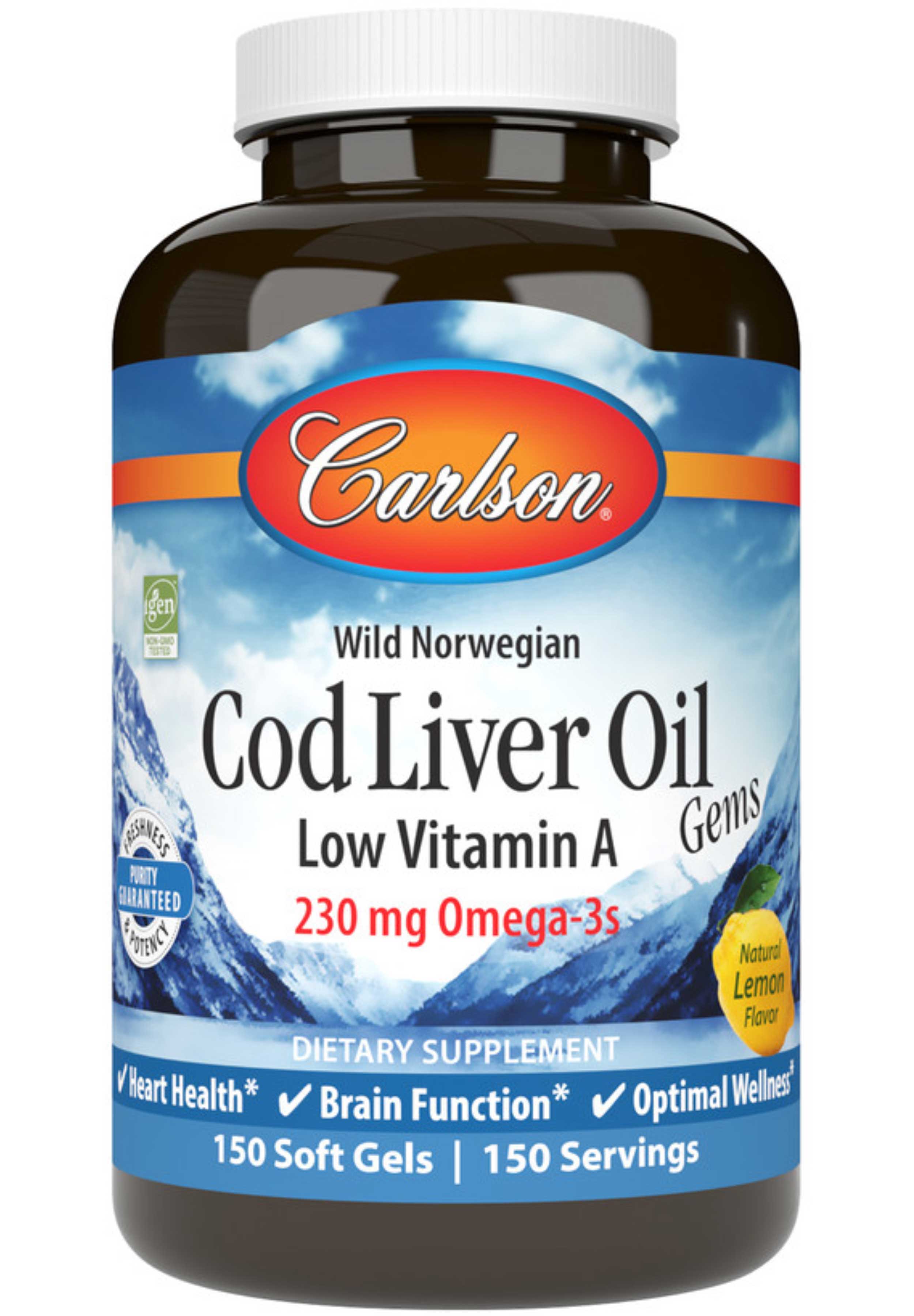Carlson Labs Cod Liver Oil Low Vitamin A